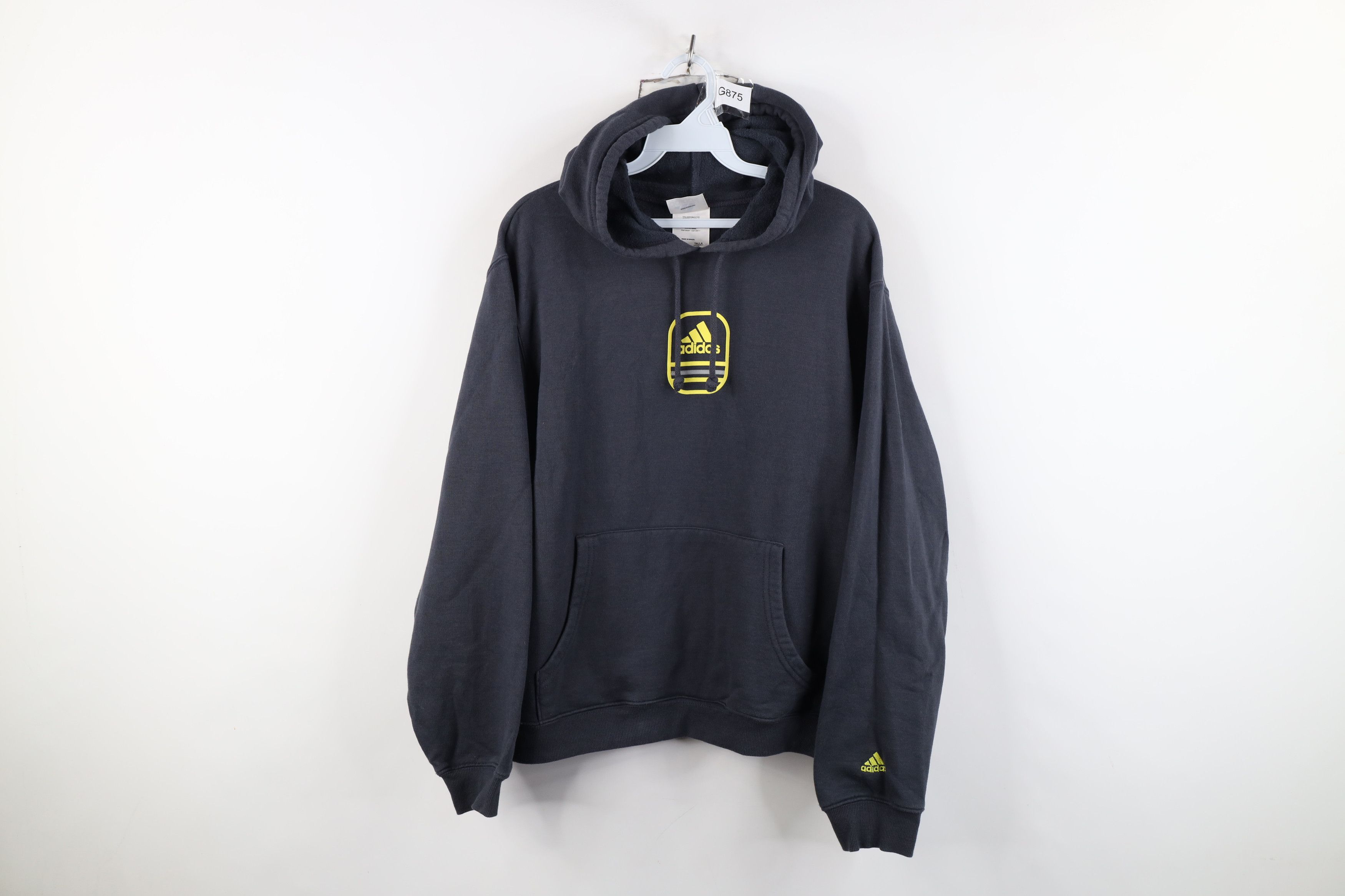 Adidas Vintage 90s Y2K Adidas Spell Hoodie Sweatshirt Steel Blue Size US L / EU 52-54 / 3 - 1 Thumbnail