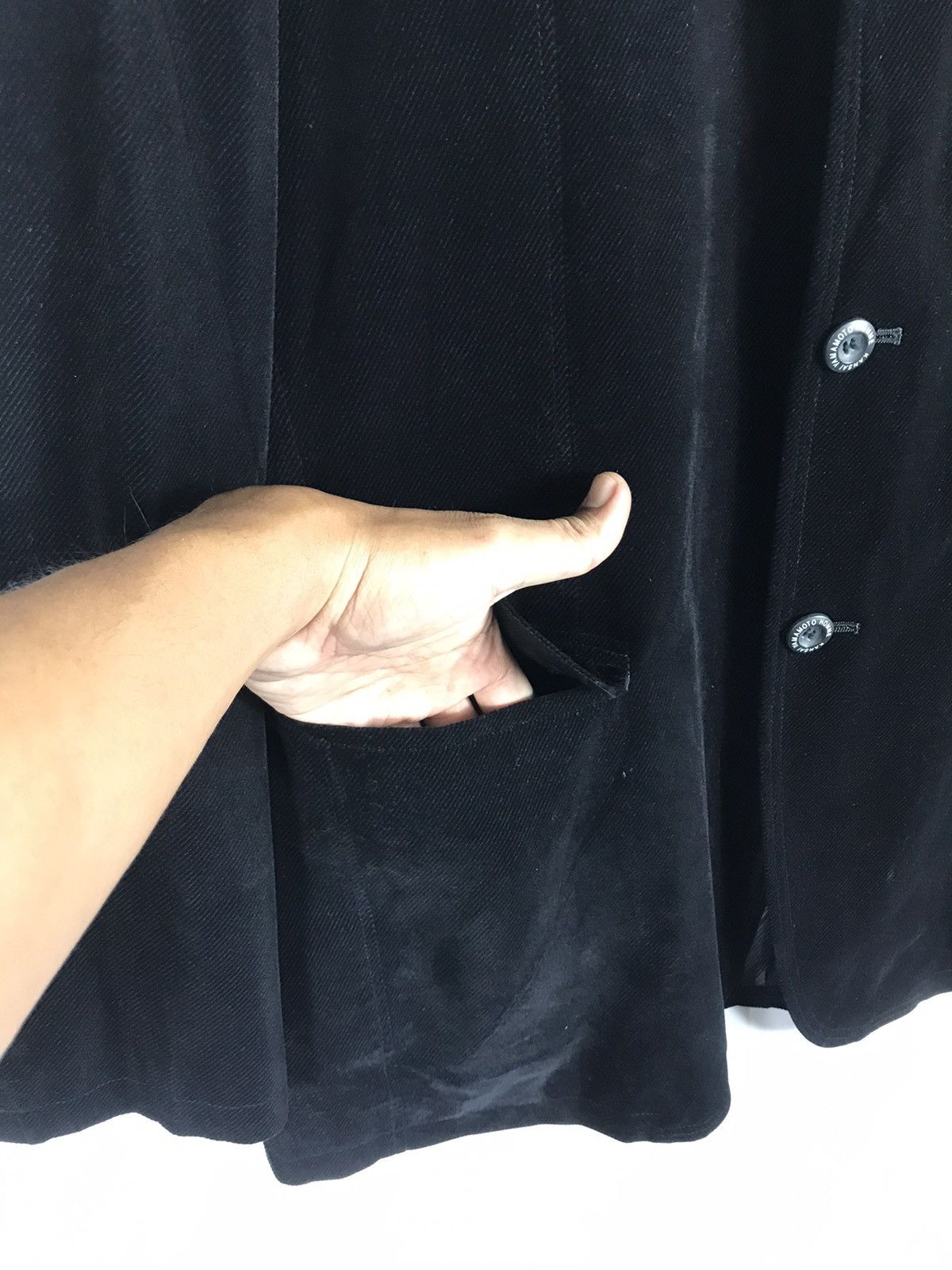 Japanese Brand × Kansai Yamamoto × Vintage ⚡️Vintage Kansai Yamamoto Homme Velvet Button Coat Jacket Size US L / EU 52-54 / 3 - 6 Thumbnail