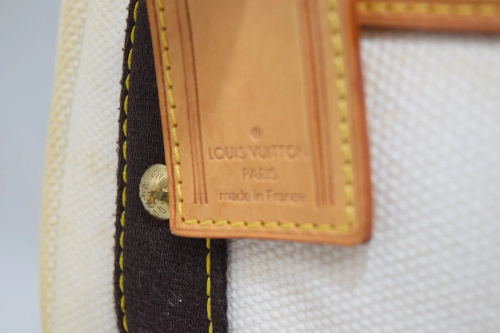 Louis Vuitton Louis Vuitton Antigua Cabas PM Hand Bag White Canvas M40039 Size ONE SIZE - 13 Thumbnail