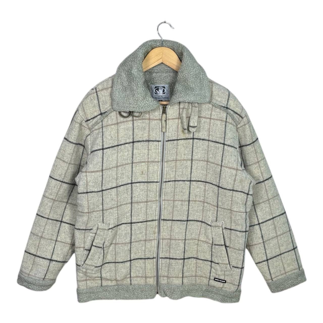 Body Glove × Vintage Vintage 90s Body Glove Wool Checkered Full Zipper Jacket Size US L / EU 52-54 / 3 - 1 Thumbnail