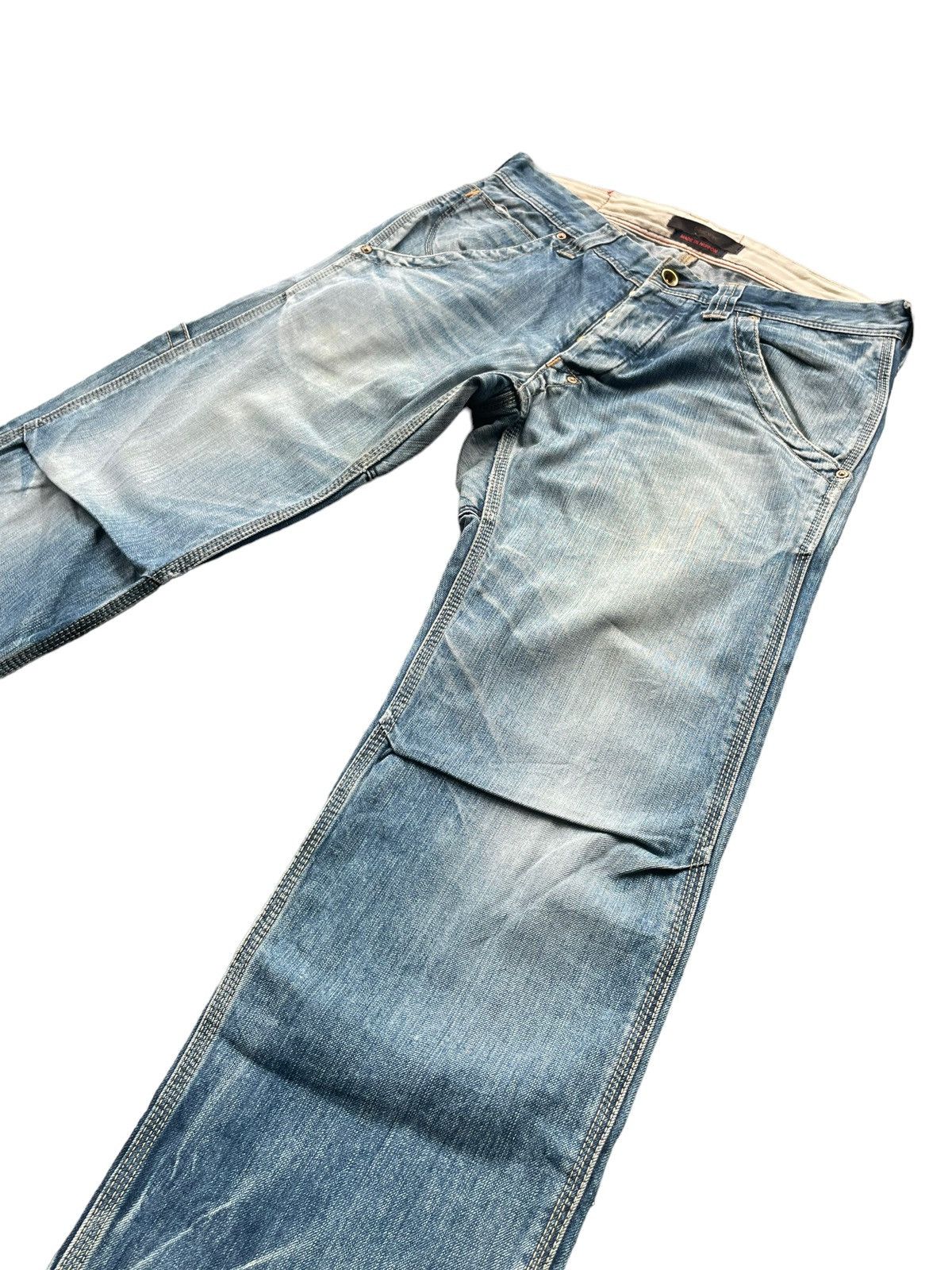 Japanese Brand × Vintage Vintage Blue Way Faded Denim Size US 33 - 2 Thumbnail
