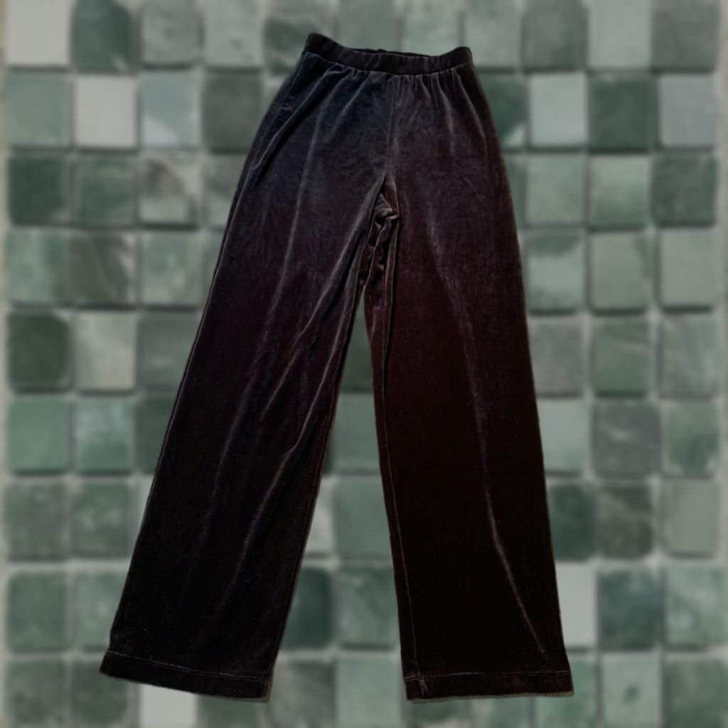 Vintage Jumping Joy Pants Womens M Black Stretch Jogger Satin Activewear Regular Size M Women Jeans? Size 32" / US 10 / IT 46 - 1 Thumbnail