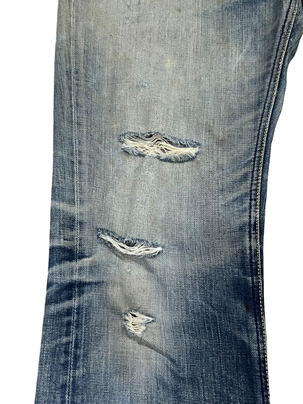 Lee × Midnight Organic 🔥Vtg LEE Thrashed Patina Stain Mudwash FLARE Organic Jeans Size US 30 / EU 46 - 7 Thumbnail