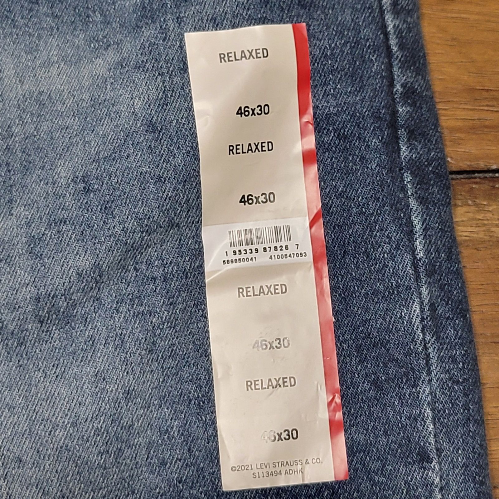 Levi's Levi Strauss Signature Relaxed Dark Wash Jeans - 46 X 30 NWT Size US 44 / EU 60 - 7 Thumbnail