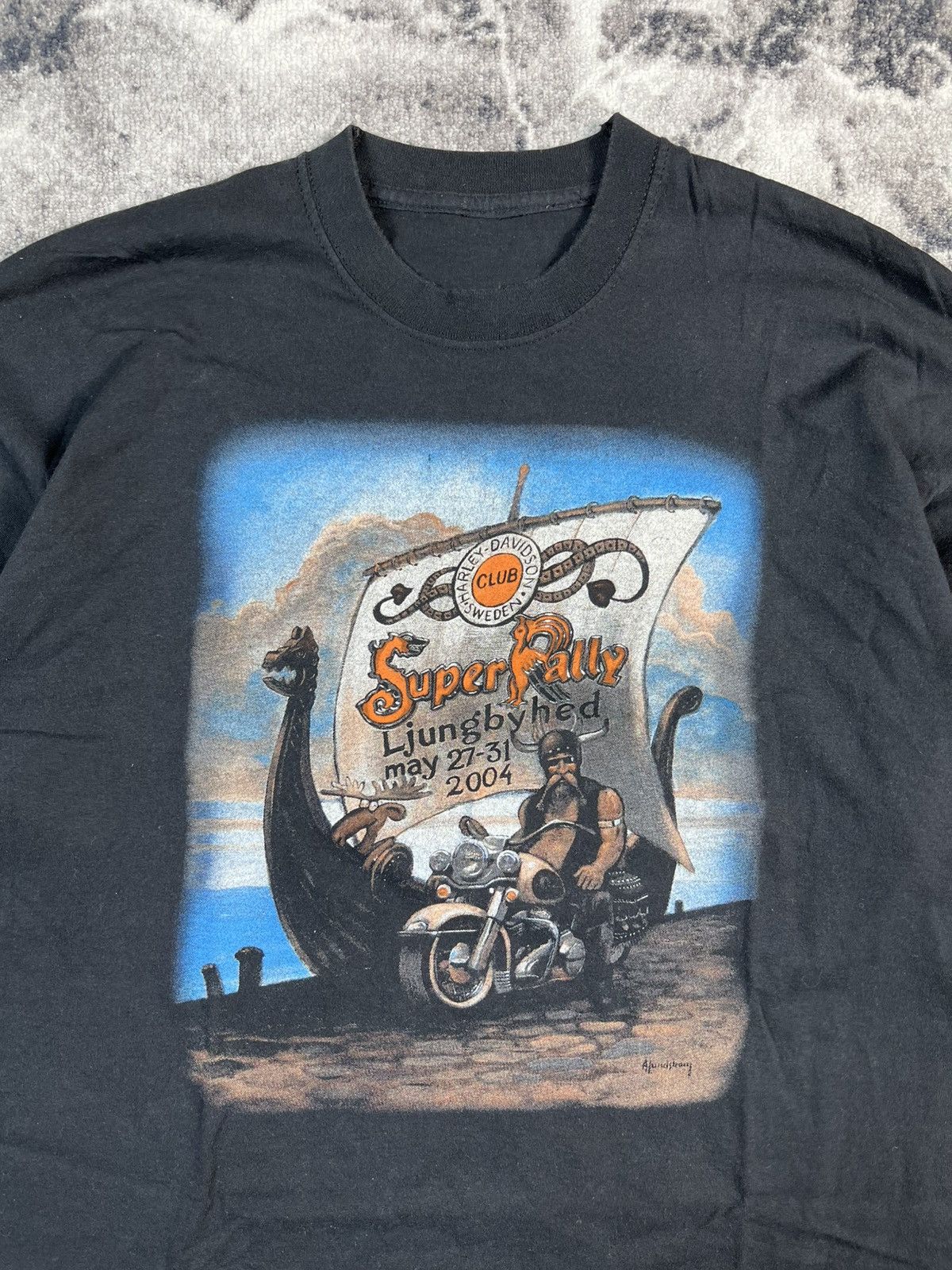 Harley Davidson Harley Davidson Sweden Super Rally 2004 Long Sleeve Size US L / EU 52-54 / 3 - 4 Thumbnail