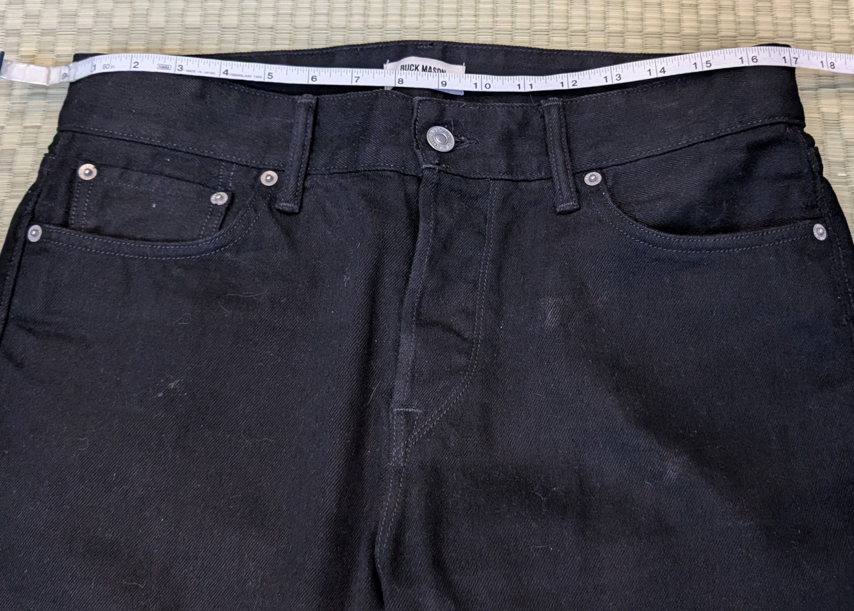 Buck Mason Buck Mason Slim Fit 14 oz. Black Denim Jeans Made in USA Size US 33 - 5 Thumbnail