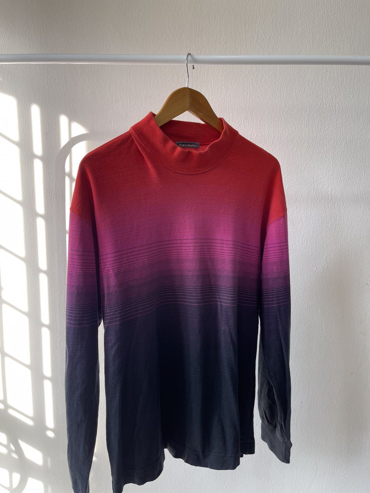 Grailed × Issey Miyake 80s Issey Miyake Multicolor Highneck Long Sleeve Size US L / EU 52-54 / 3 - 3 Thumbnail