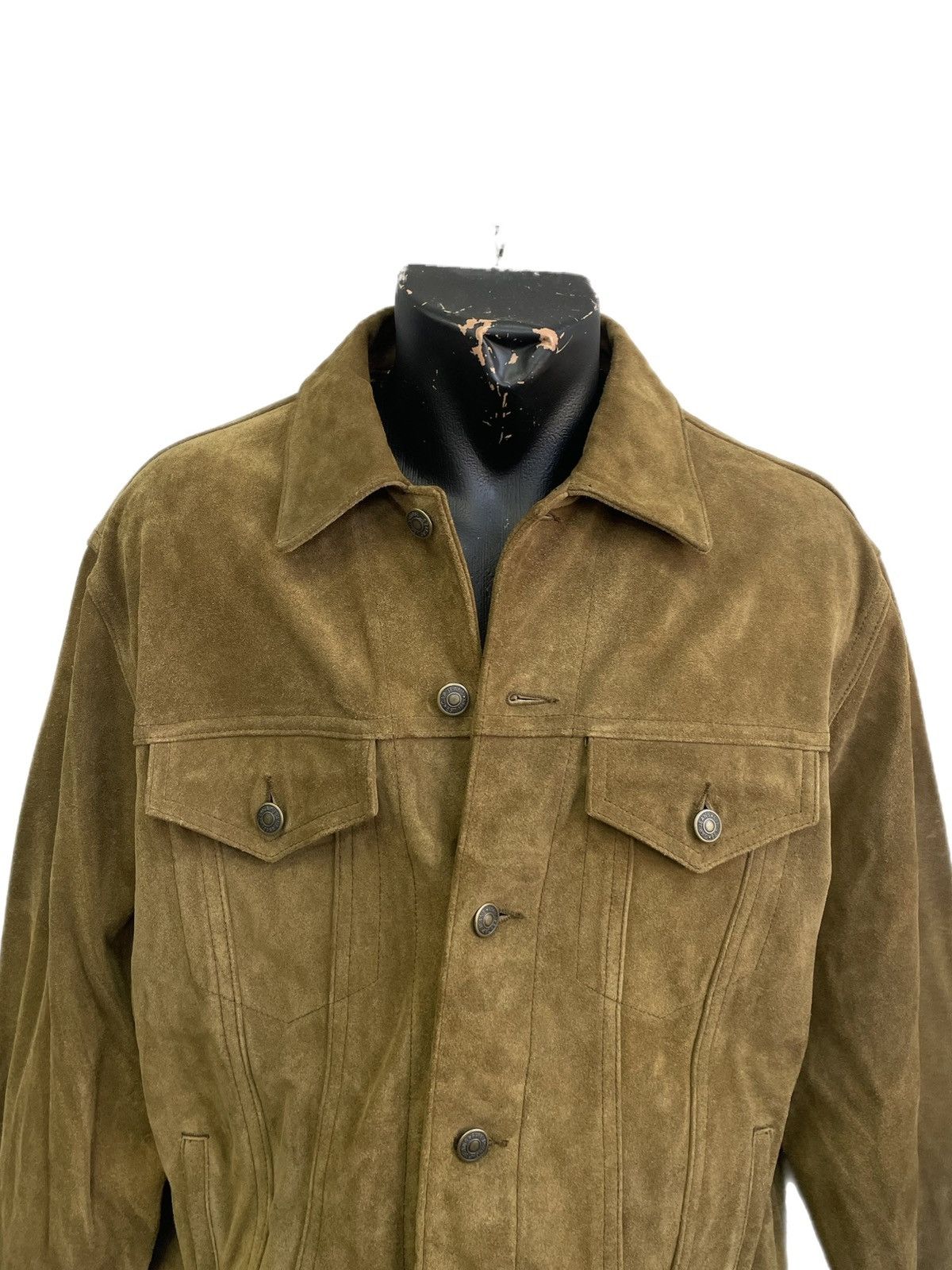 Gap Gap brown suede leather jacket vintage classic trucker Size US M / EU 48-50 / 2 - 2 Thumbnail