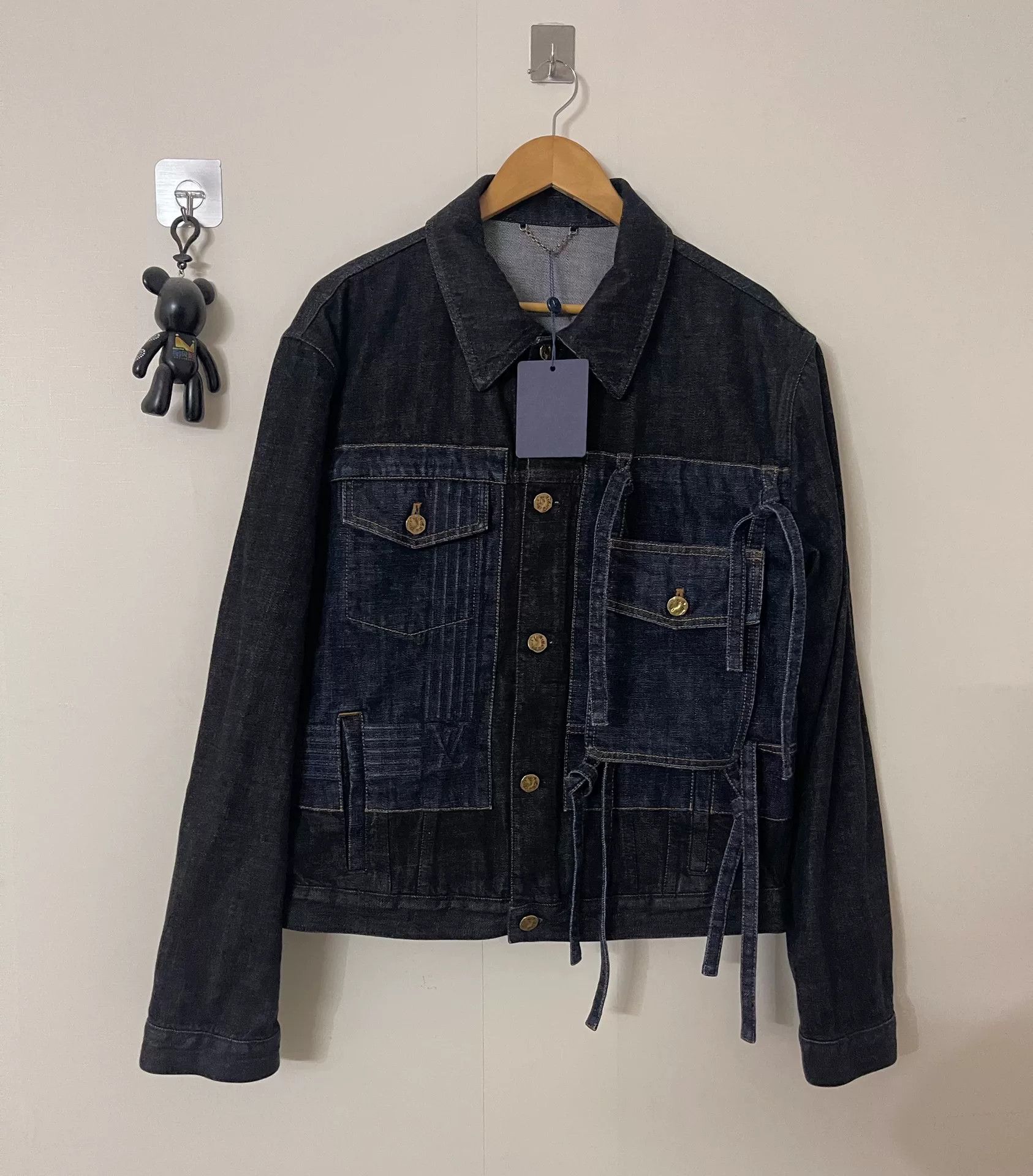 lv butterfly knot denim jacket