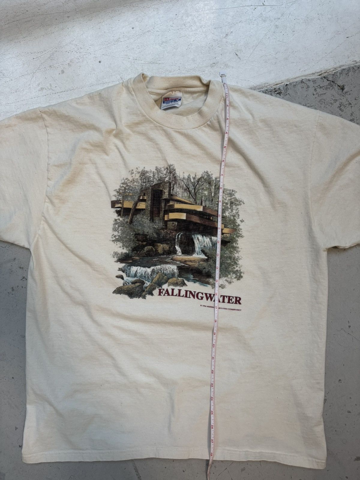 Vintage Vintage INSANE 1994 Fallingwater Frank Lloyd Wright Tee Size US XL / EU 56 / 4 - 7 Thumbnail