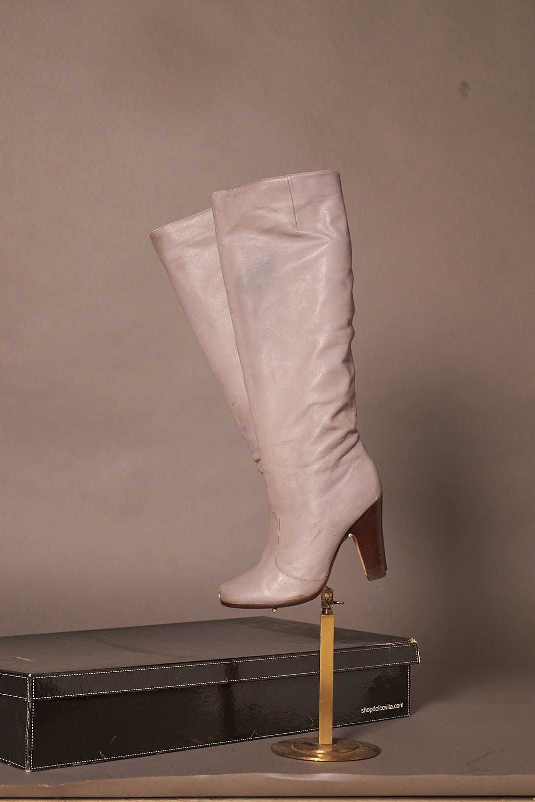 Dolce Vita Dolce Vita Knee High Gray Heeled Boots Size US 7 / IT 37 - 3 Thumbnail