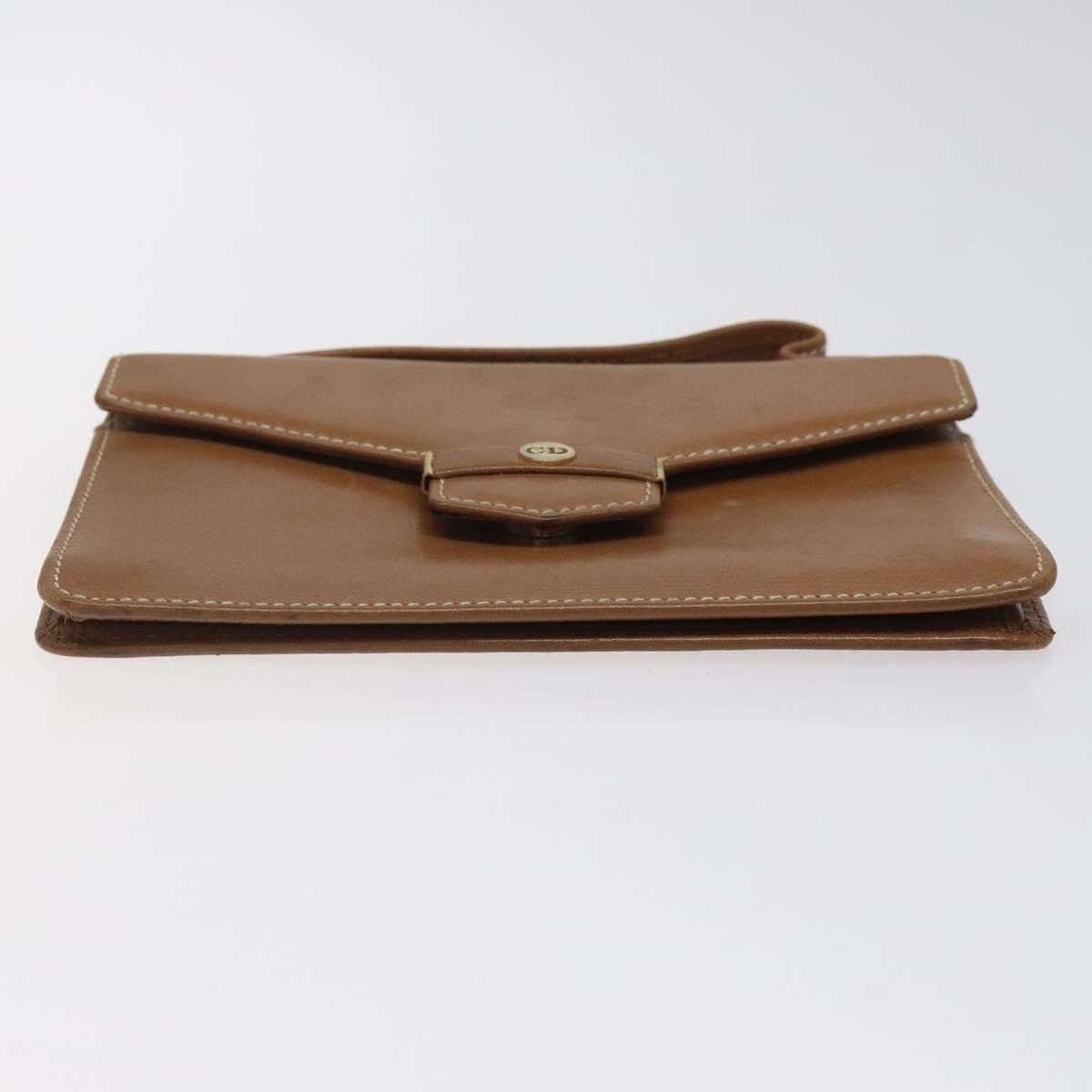 Dior DIOR Hand Bag Leather Brown Gold Size ONE SIZE - 9 Thumbnail