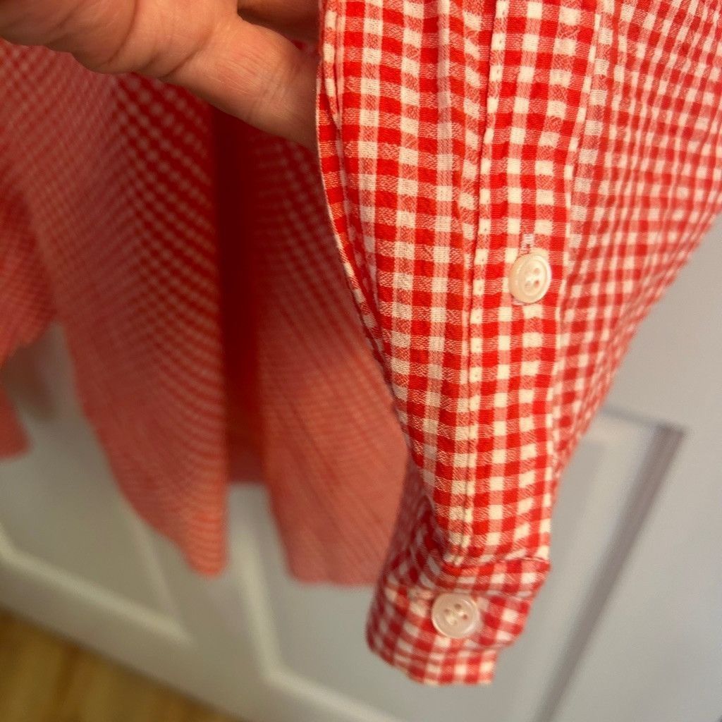 Anne Klein Women's Anne Klein Shirt XL Red White Gingham Size XL / US 12-14 / IT 48-50 - 5 Thumbnail