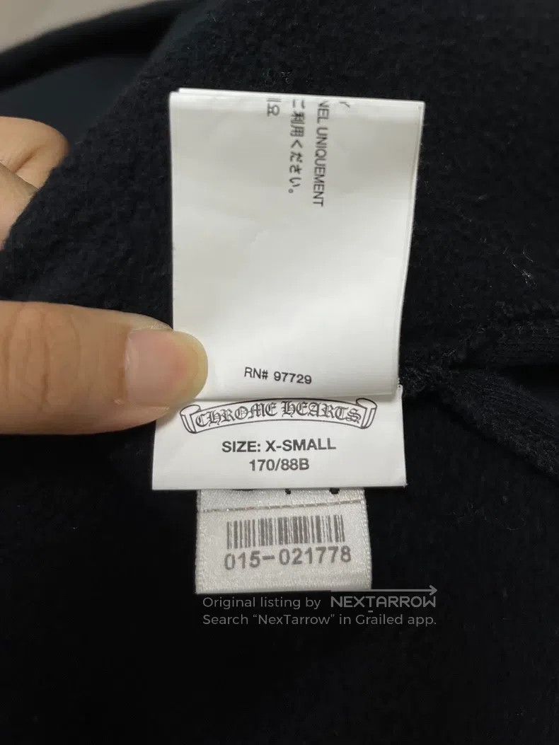 Chrome Hearts CHROME HEARTS Size XS Black leather three cross cross silve Size US XS / EU 42 / 0 - 6 Thumbnail