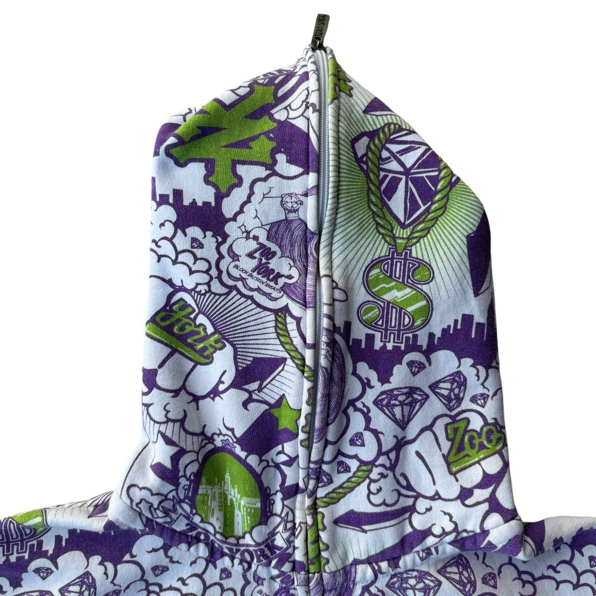 Southpole × Zoo York ZOO YORK Full Zip Like Bape AOP Cartoon Hoodie Y2K 00s Size US XL / EU 56 / 4 - 6 Thumbnail