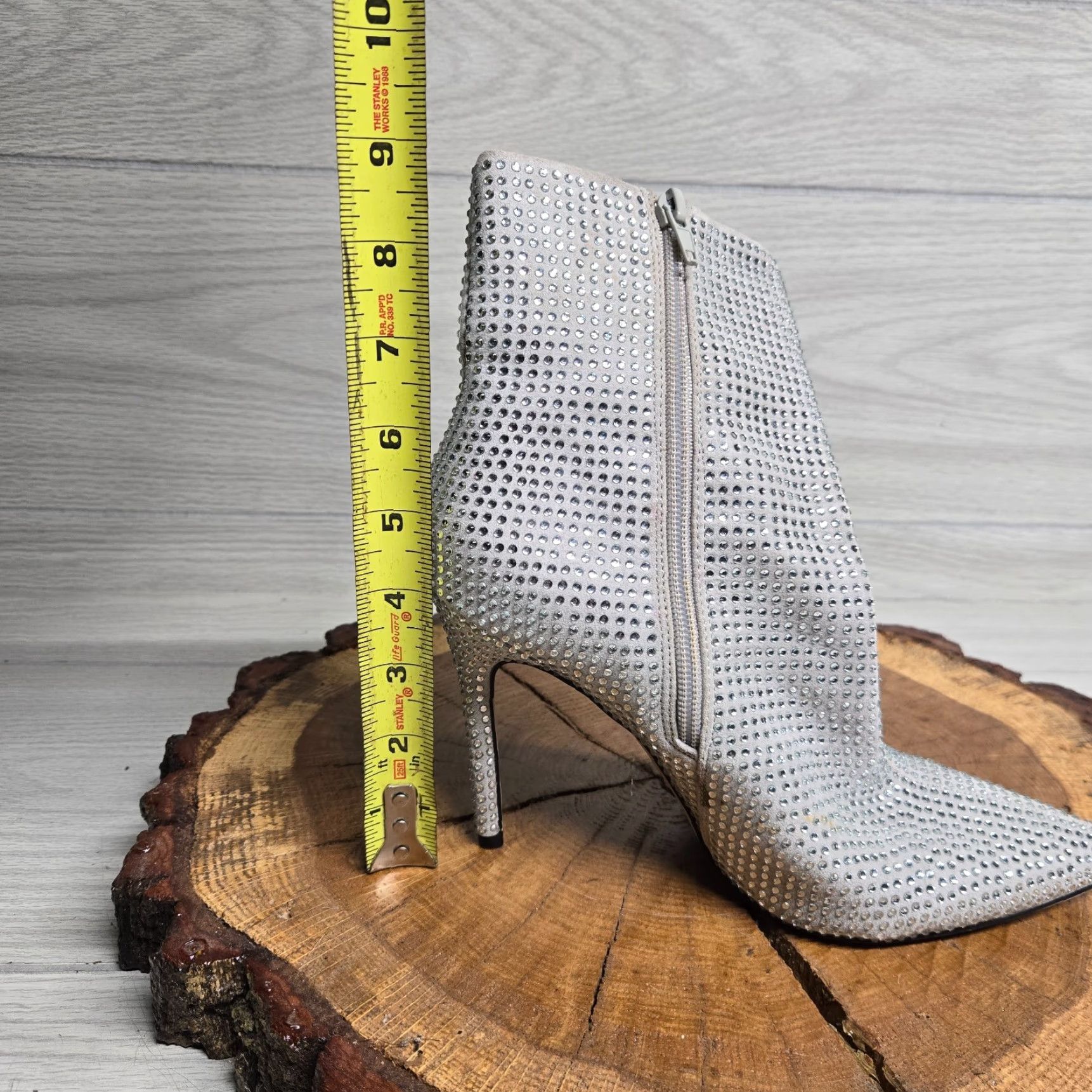 Vintage Shoedazzle Gem Dimond Sparkle Heel Bootie Women's Size 7 Adult Size US 7 / IT 37 - 5 Thumbnail