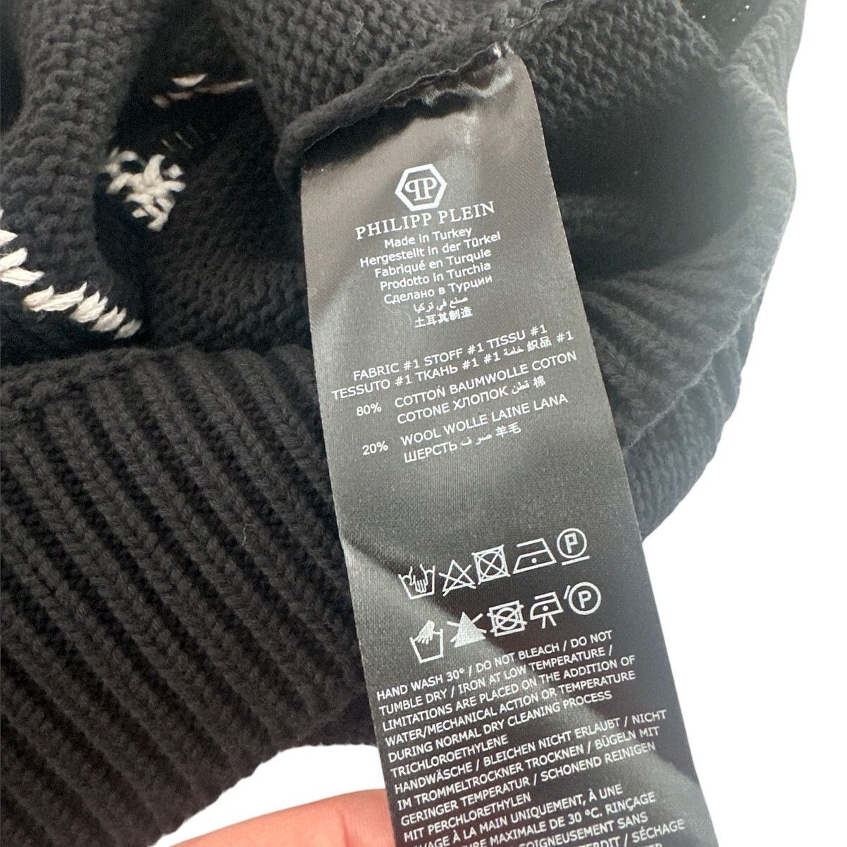 Philipp Plein Philipp Plein Blk Teddy Bear Round Neck Pullover Sweater XL Size US XL / EU 56 / 4 - 9 Thumbnail
