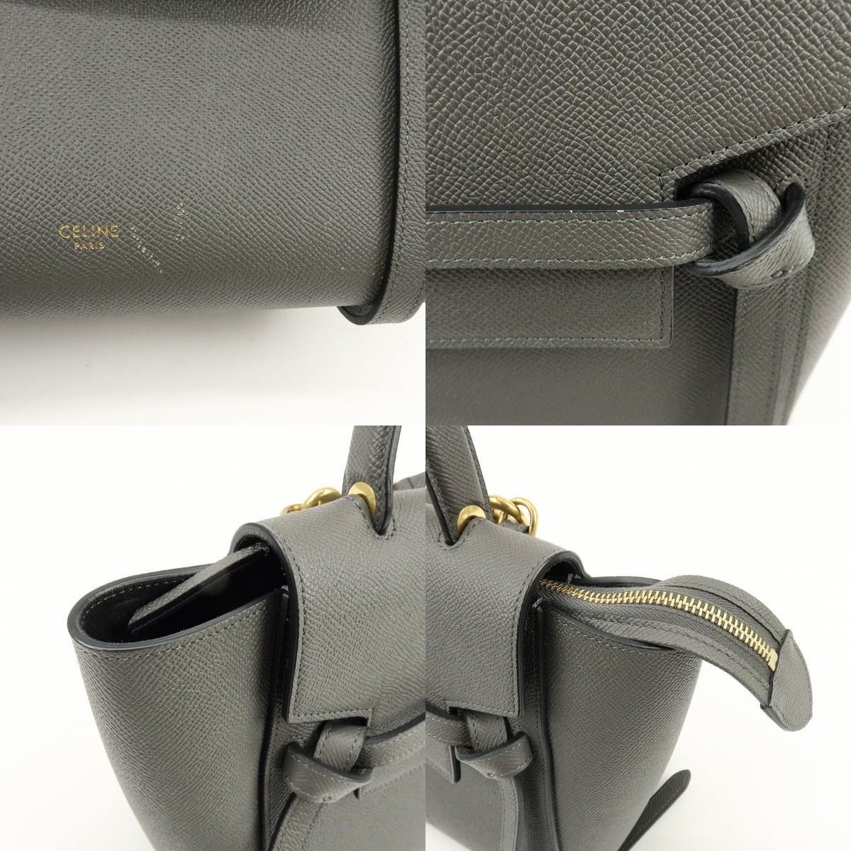 Celine Celine Belt Bag Calfskin Top Handle Gray Size ONE SIZE - 6 Thumbnail