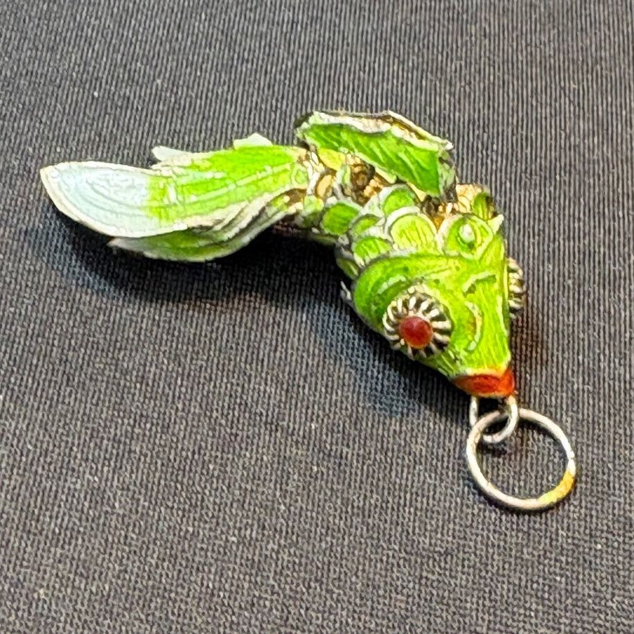 Other Articulating Enamel Fish Pendant Green Blue 3g 2.25in Size ONE SIZE - 2 Thumbnail