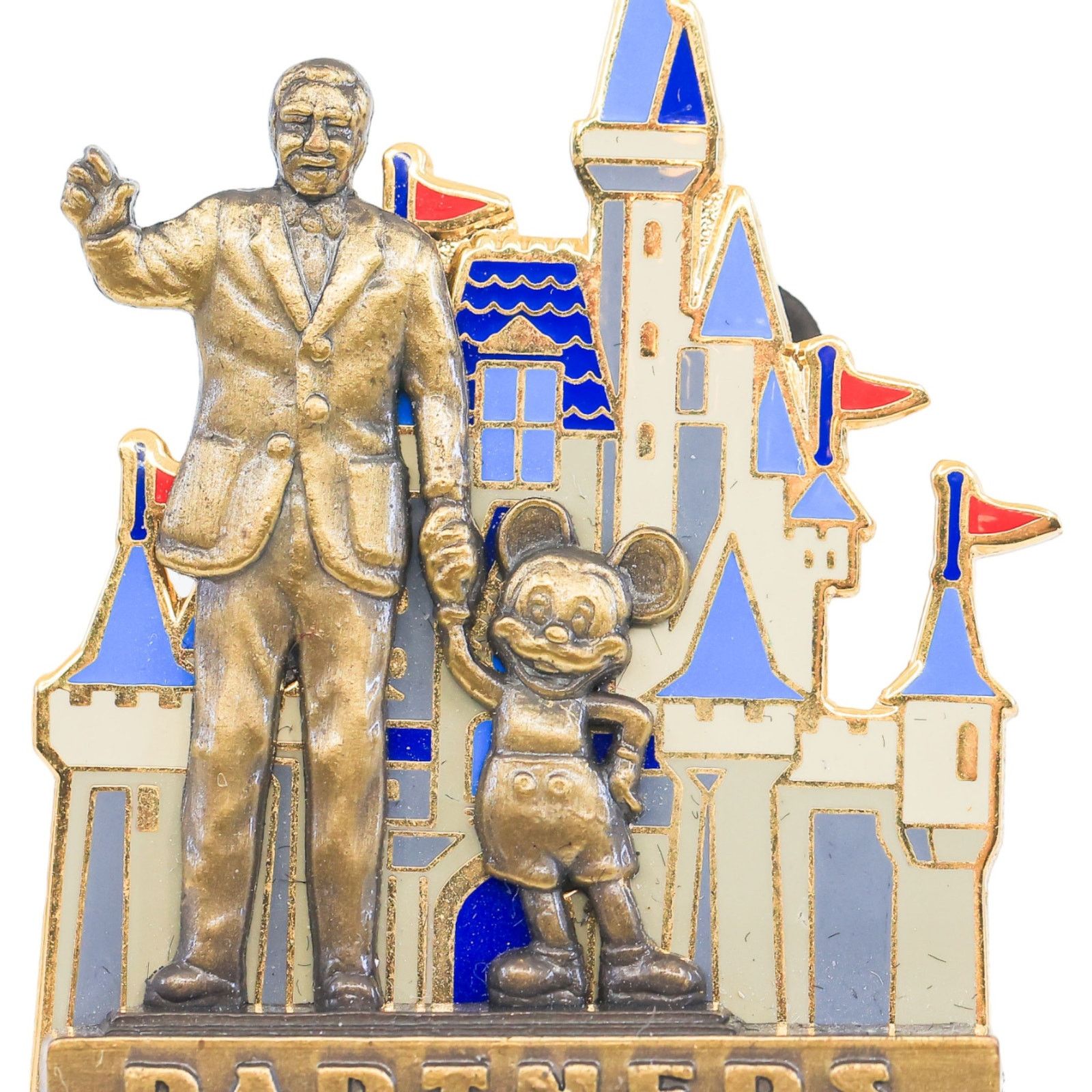Disney Disney Mickey & Walt Disney Partners Statue Castle 2002 Pin Size ONE SIZE - 2 Thumbnail