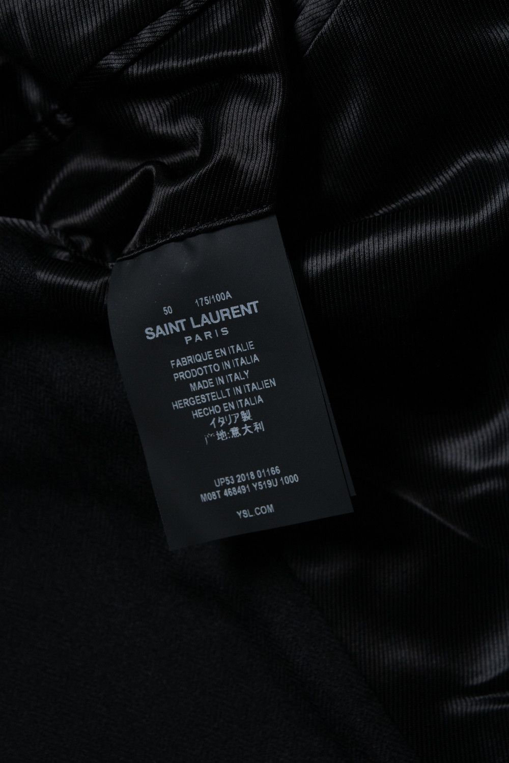 Saint Laurent Paris Saint Laurent, black fishbone blazer jacket 2018 Size 50R - 8 Thumbnail