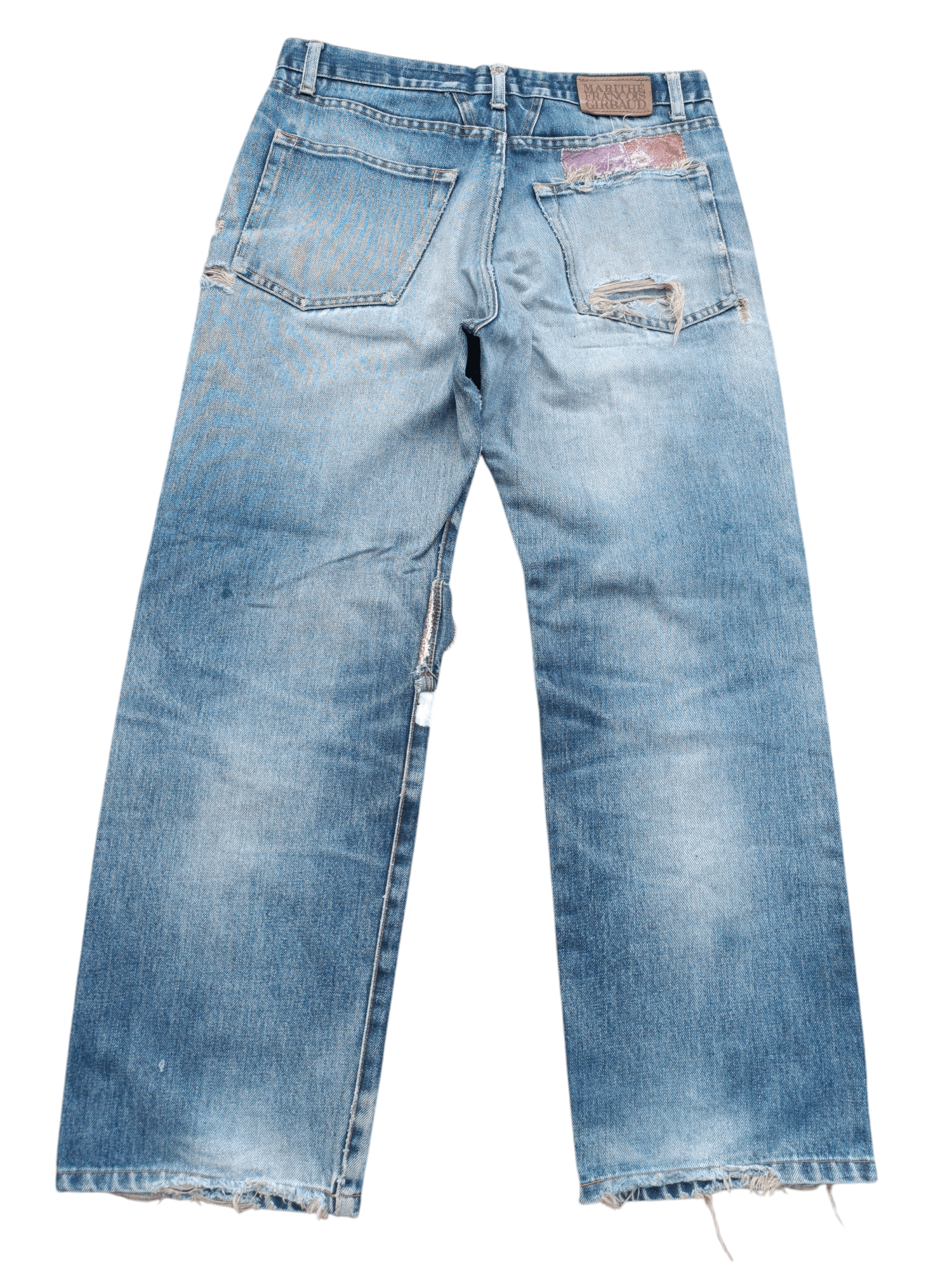 Marithe + Francois Girbaud × Vintage Marithe Francois Girbaud Stoned Washed Rips Distress Jeans Size US 30 / EU 46 - 13 Thumbnail