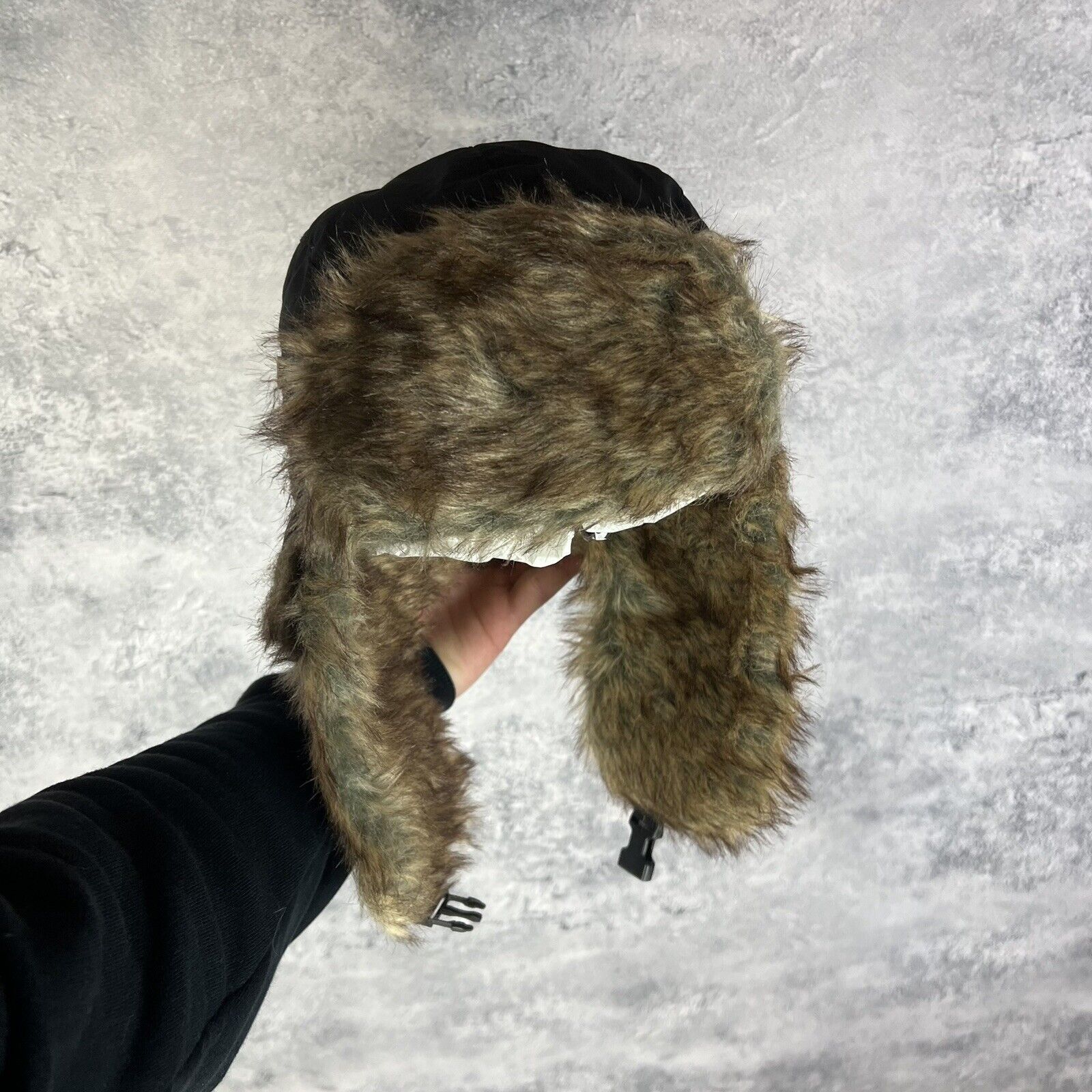 Other Ushanka Hat Men's Polyester Black One Size ` Size ONE SIZE - 2 Thumbnail
