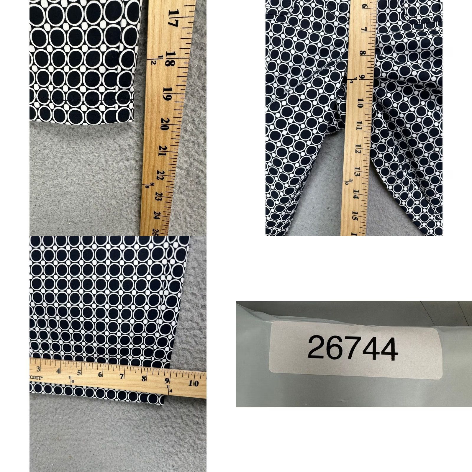 Ann Taylor Ann Taylor Capri Pants Womens 8 Black Polka Dot Stretch Hi-Rise Casual Pockets Womens Size 30" / US 8 / IT 44 - 8 Thumbnail