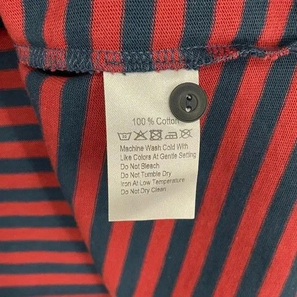 J. Peterman J Peterman Mens Size XL North Sea Red & Navy Henley EUC Size US XL / EU 56 / 4 - 10 Thumbnail