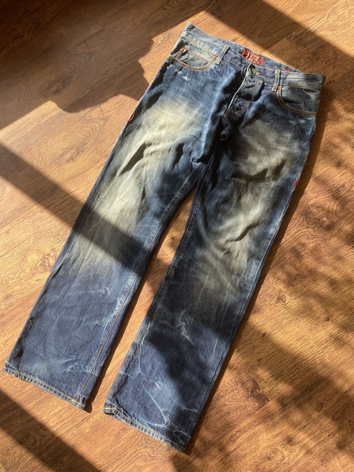 Armani × Vintage Armani Jeans Red Wash Limited Edition Italy Selvage denim Size US 32 / EU 48 - 1 Thumbnail