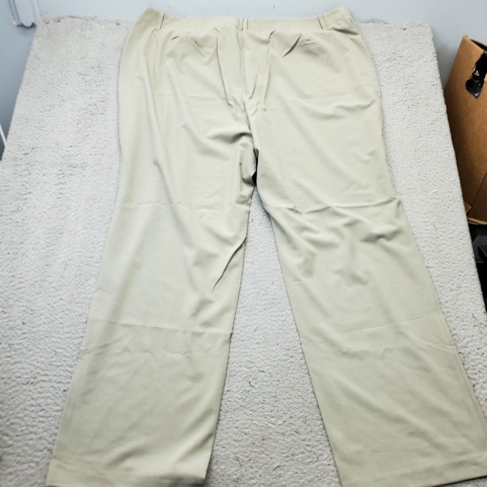Vintage Lane Bryant Womens Pants 26 Tall Green Stretch Trouser Straight Leg Size 26" / US 2 / IT 38 - 2 Thumbnail