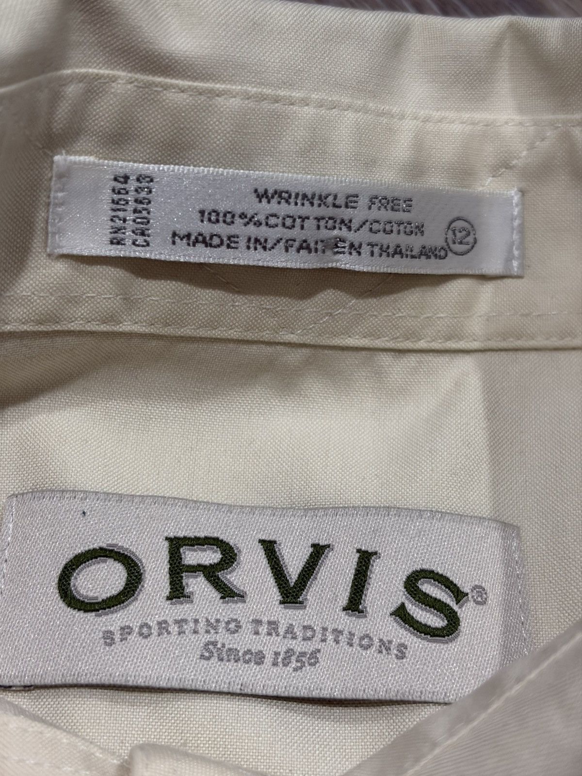Orvis Orvis Women's Wrinkle-Free Button Down Shirt Size 12 Cream Size XL / US 12-14 / IT 48-50 - 5 Thumbnail
