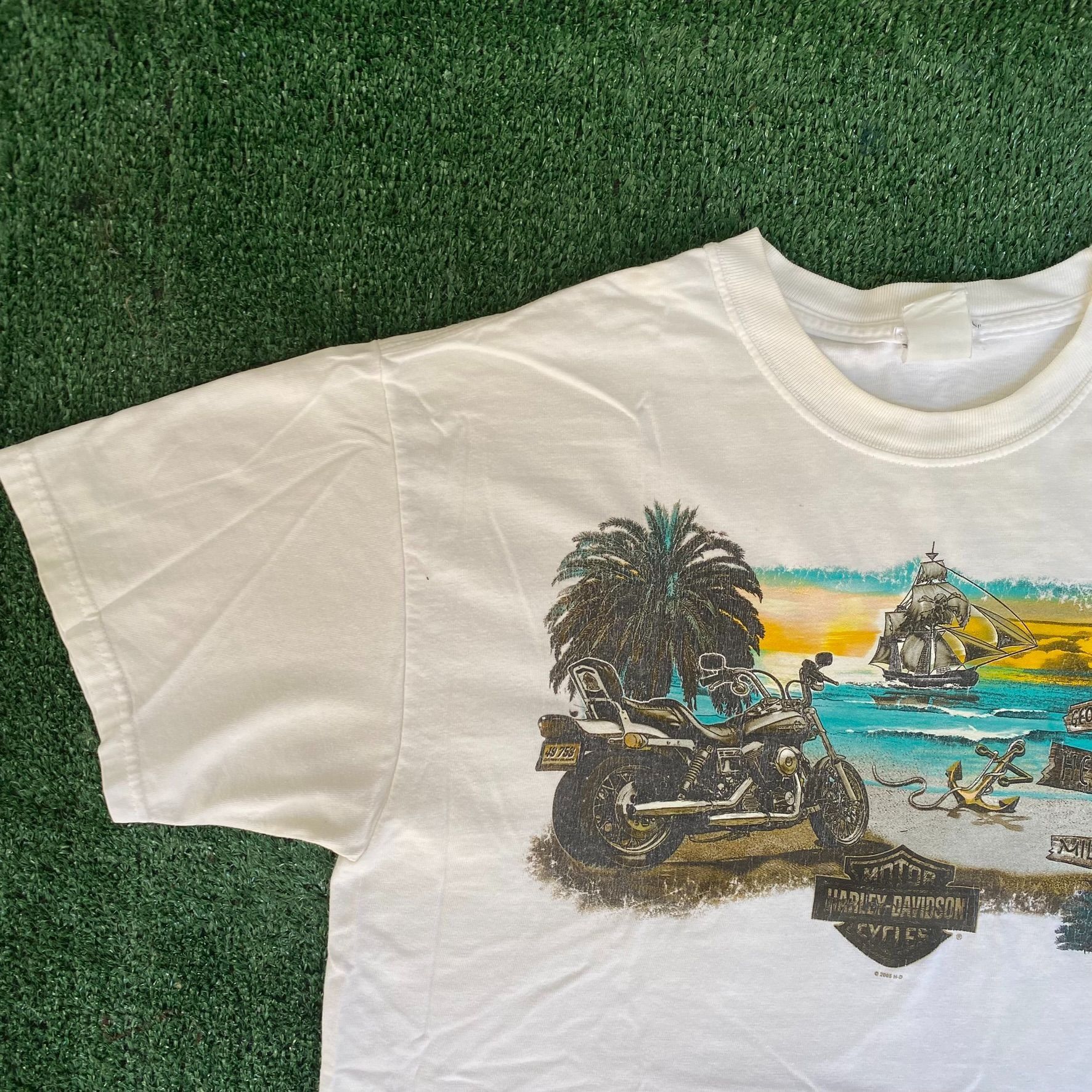 Harley Davidson Vintage Y2K Harley Davidson Shirt Pirate Punk Biker Tee Size US L / EU 52-54 / 3 - 2 Thumbnail