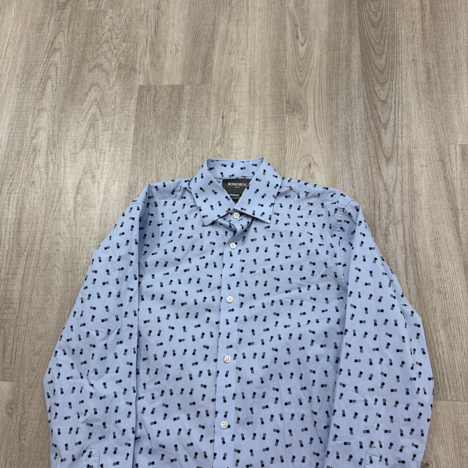 Bonobos Bonobos Shirt Men's 15.5 - 34 Blue Pineapple All Over Print Size US M / EU 48-50 / 2 - 2 Thumbnail