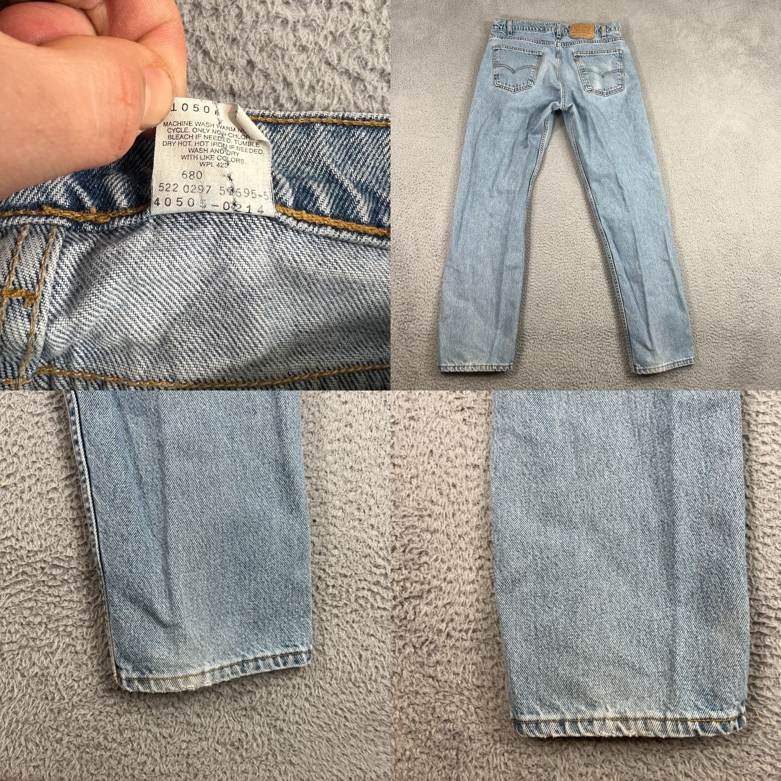 Levi's VINTAGE Levi's Denim Jeans 505 Mens 36x32 Made USA Relaxed Straight Blue 90s Orange Tab Mens Size US 36 / EU 52 - 9 Thumbnail