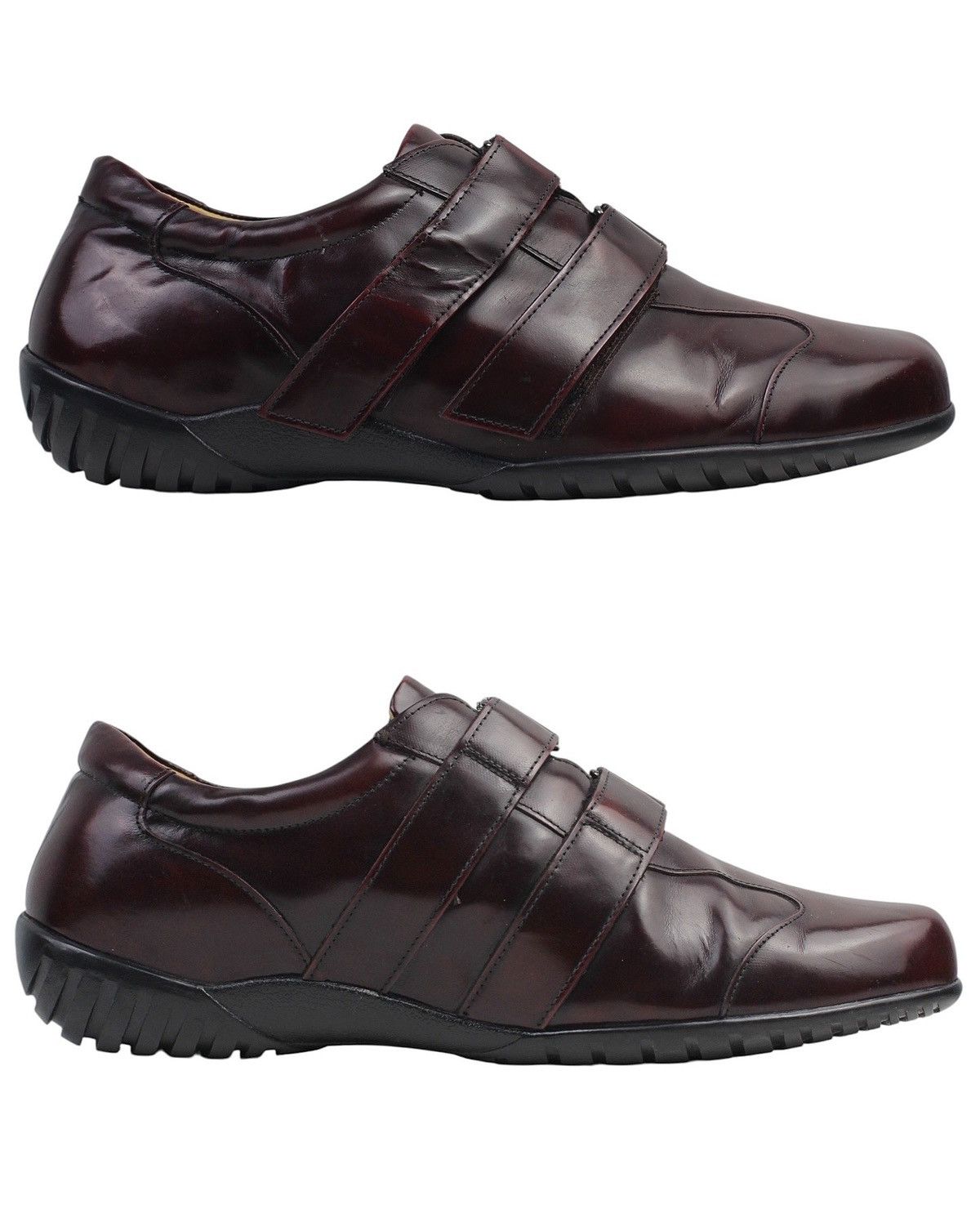 Vintage 2000S BENESU MEN’S BURGUNDY LEATHER VELCRO SHOES Size US 7 / EU 40 - 3 Thumbnail