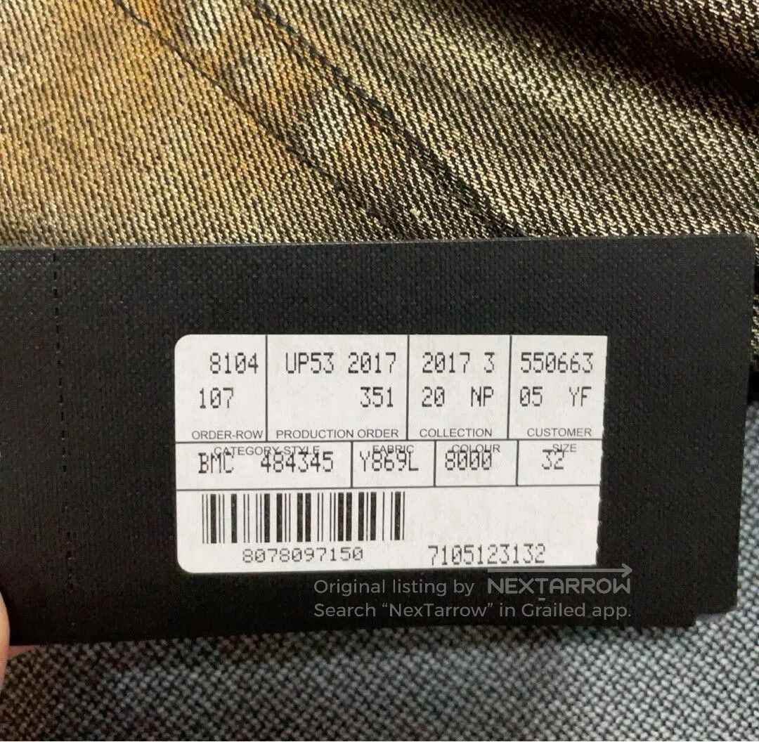 Yves Saint Laurent gold coated distressed denim pants size 32. Size US 32 / EU 48 - 4 Thumbnail