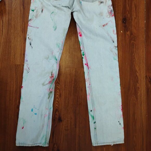 Other Vintage Levi's 501 Button Fly Painter Distressed Denim Jeans Size 28" / US 6 / IT 42 - 6 Thumbnail