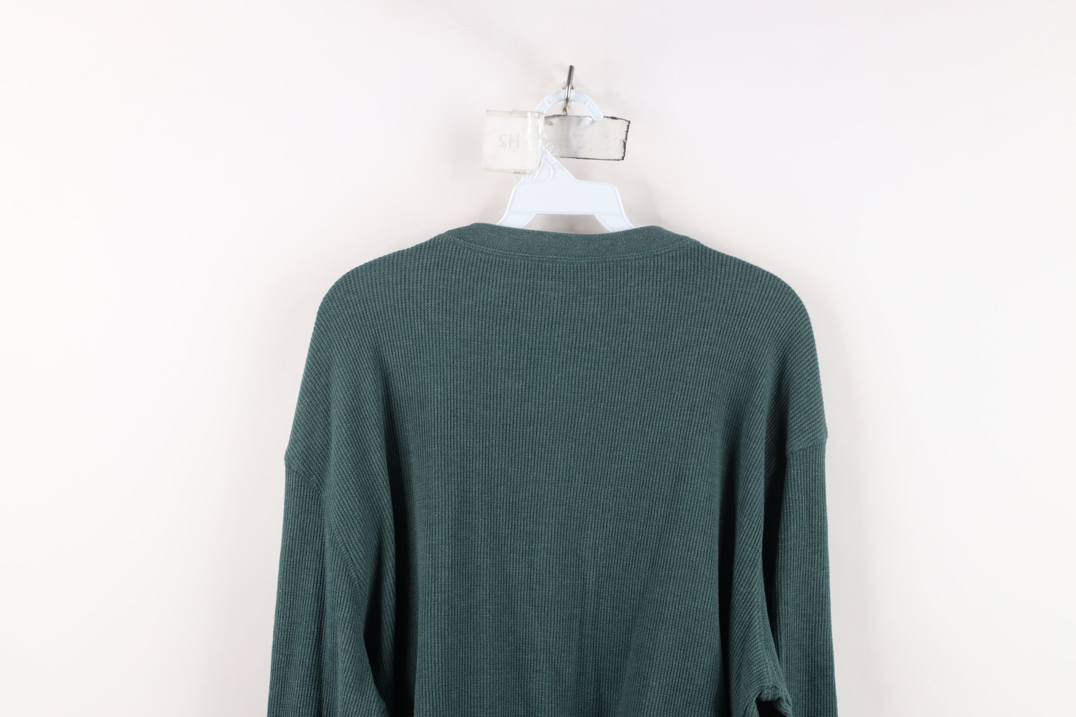 Vintage Vintage 90s Y2K Streetwear Waffle Knit Henley T-Shirt Size US XXL / EU 58 / 5 - 11 Thumbnail