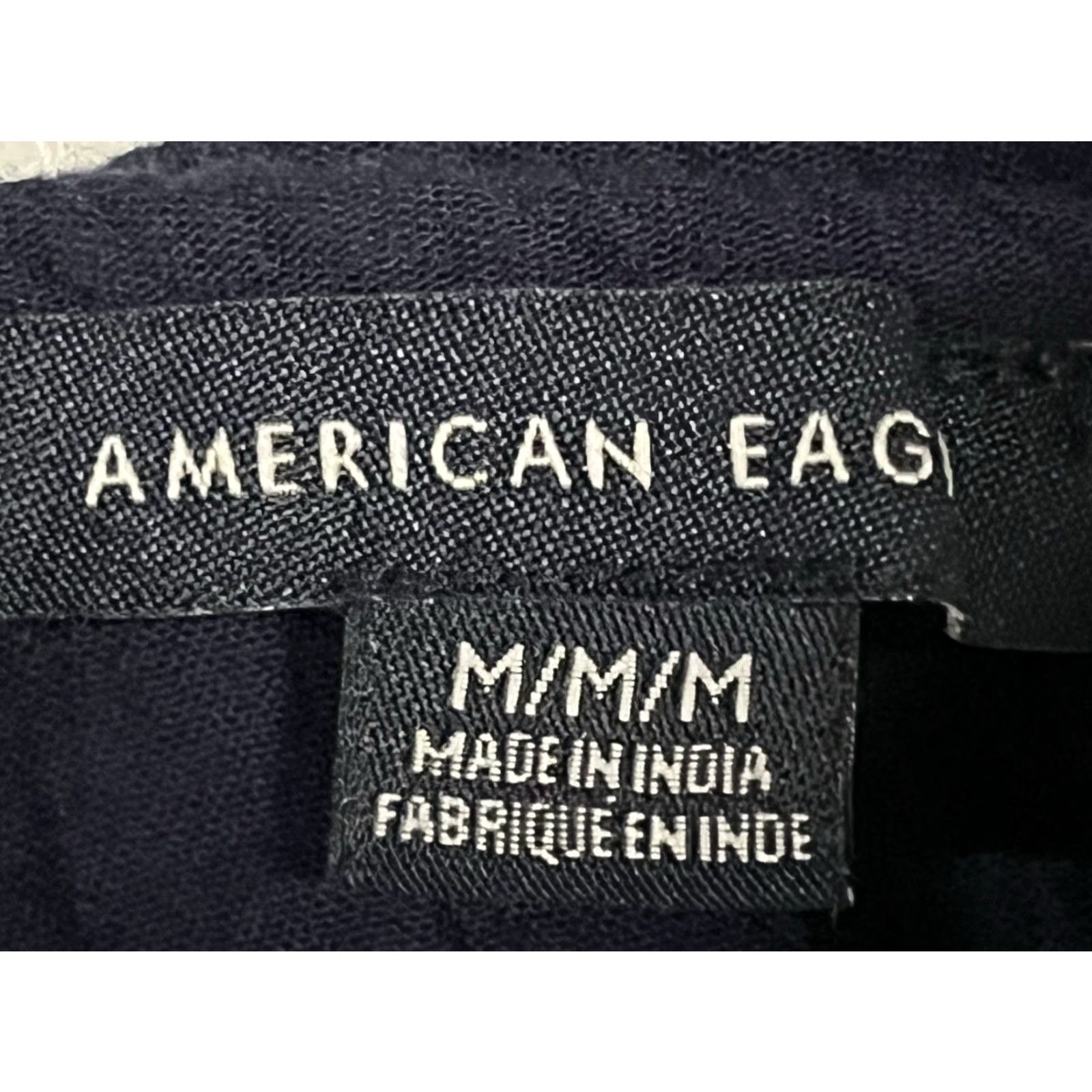 Vintage American Eagle Blouse Women M Navy Blue Embroidered Peasant Top Size M / US 6-8 / IT 42-44 - 5 Thumbnail