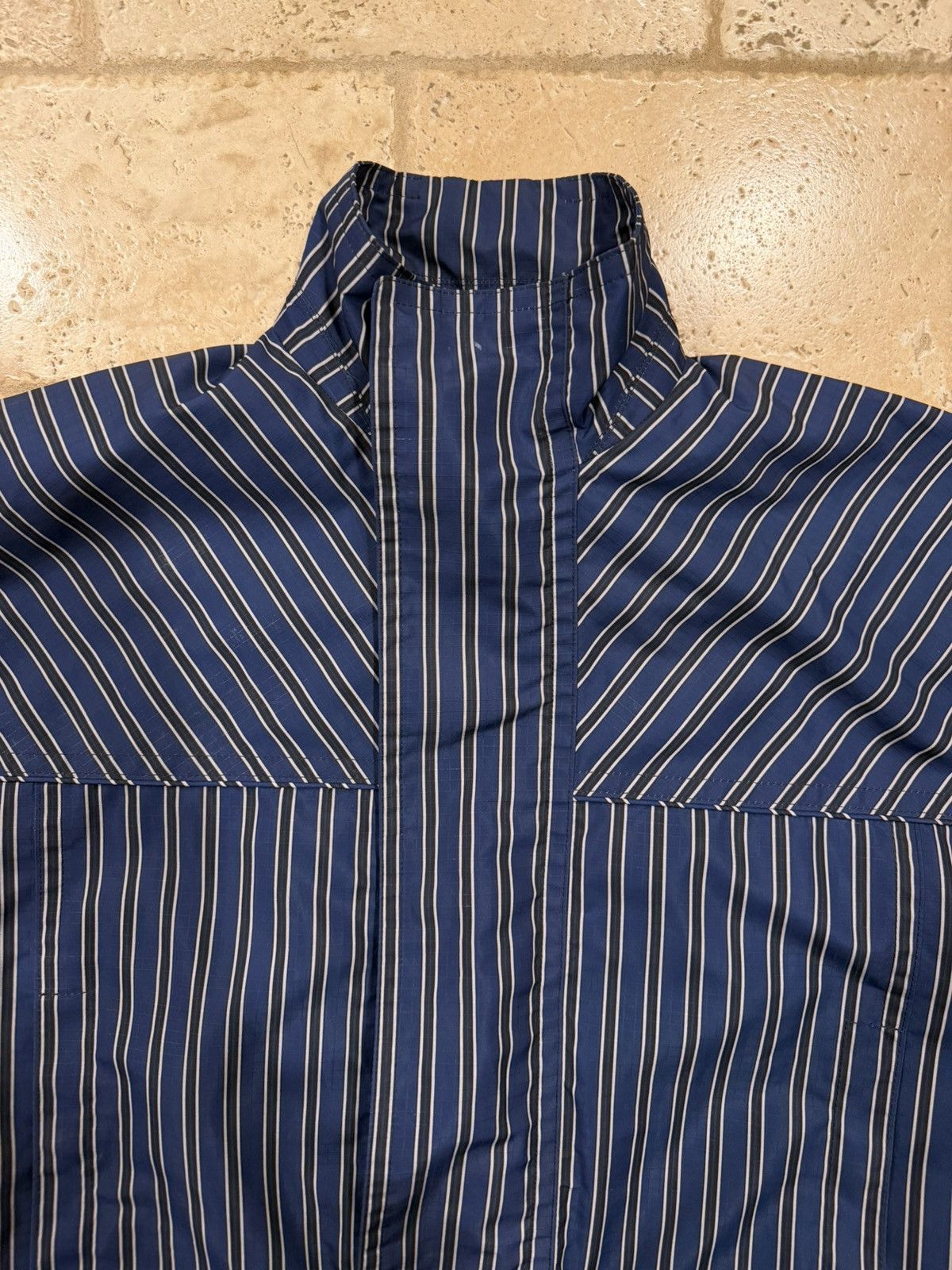 Balenciaga Balenciaga Ripstop Oversized Blue Striped 2020 Parka Jacket Size US S / EU 44-46 / 1 - 7 Thumbnail