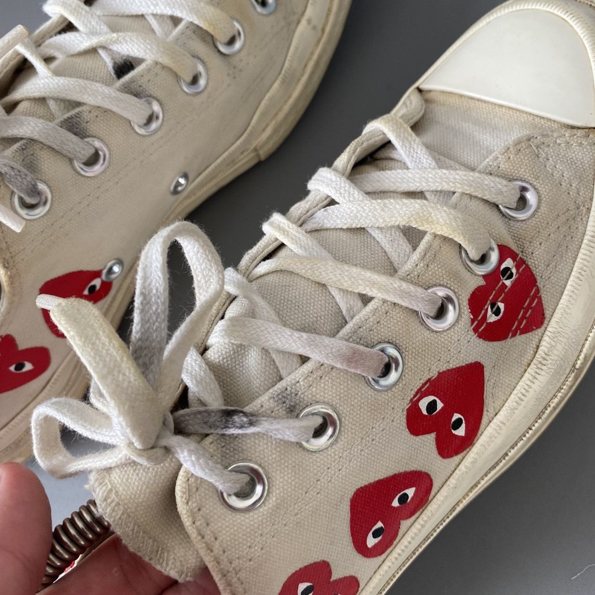 Comme des Garcons PLAY Vintage Play Comme Des Garçons Monogrammed y2k shoes Size US 7 / EU 40 - 9 Thumbnail
