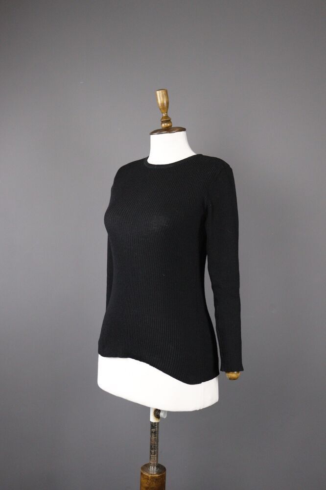 image of Avant Garde YVES Saint Laurent Sweater in Black, Women's (Size Small)