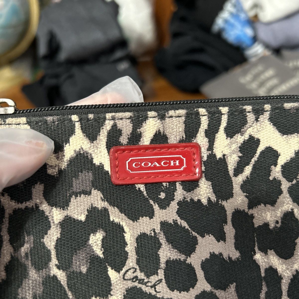 Coach Coach Park Ocelot Leopard Print Cloth Wristlet - “Jennie” Size ONE SIZE - 5 Thumbnail