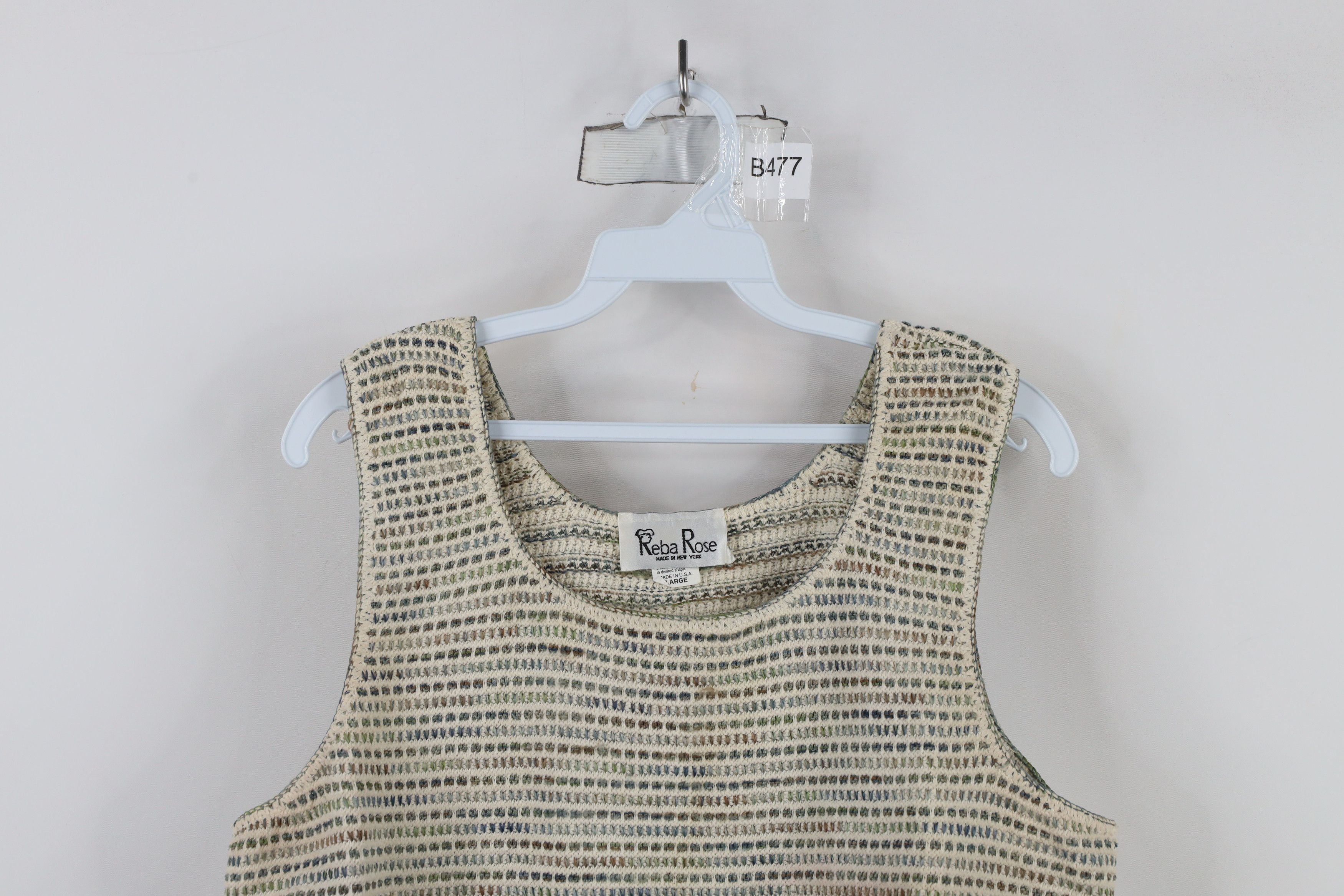 Vintage Vintage 90s Streetwear Tone Striped Knit Tank Top Vest USA Size L / US 10 / IT 46 - 2 Thumbnail
