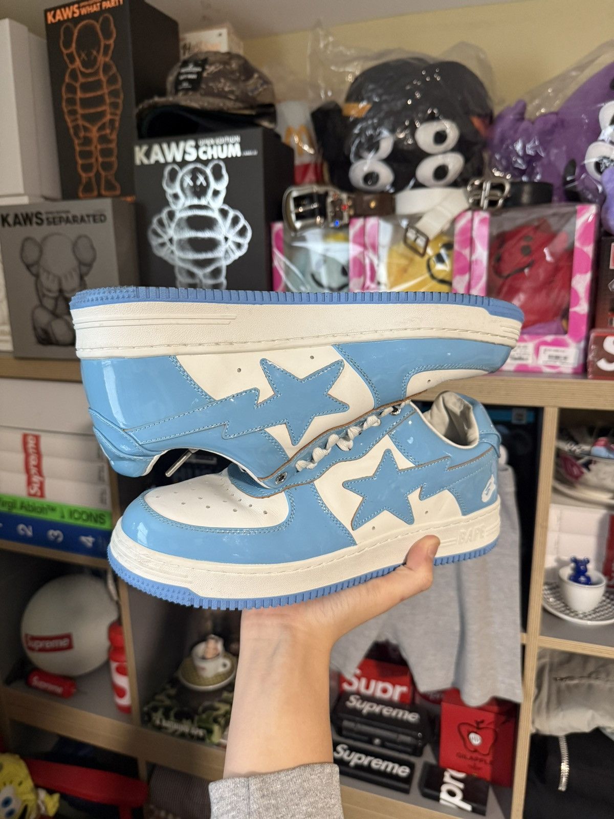 Bape Bathing Ape Bapesta Blue/White Low Size US 11 / EU 44 - 4 Thumbnail