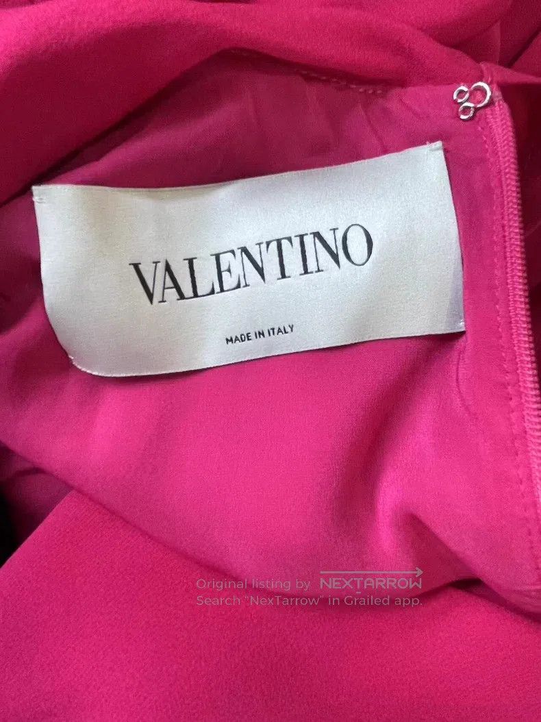 Valentino Valentino Rose pink silk dress Size L / US 10 / IT 46 - 4 Thumbnail