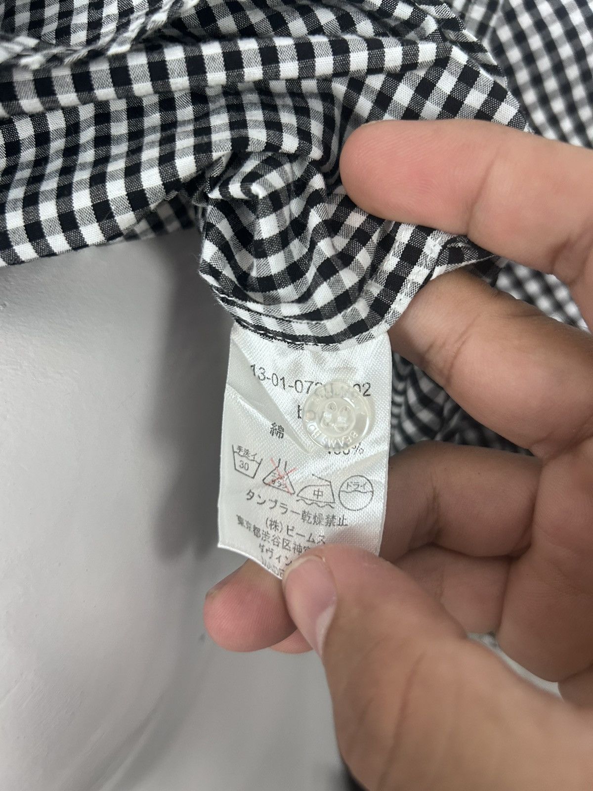 Beams Plus Beams Boy Gingham Check Ruffle Short Sleeve Shirt Size M / US 6-8 / IT 42-44 - 7 Thumbnail