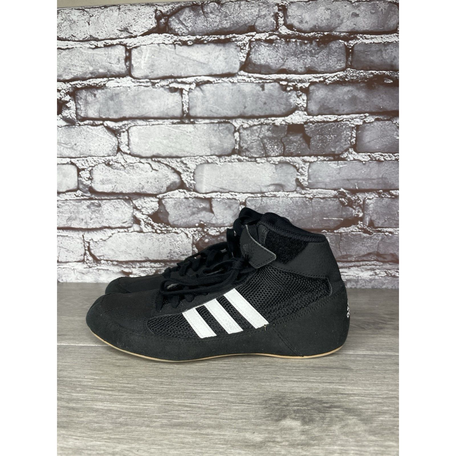 Adidas Adidas Wrestling Sneakers Shoes Black Lace Up Hook Loop Stra Size US 6 / EU 39 - 6 Thumbnail