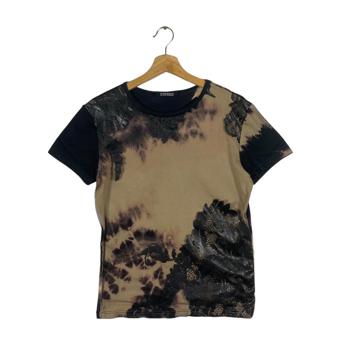 5351 POUR LES HOMMES × Vintage Vintage 5351 Pour Les Homme Mesh Tshirt Tie Dye S Size Size S / US 4 / IT 40 - 1 Thumbnail